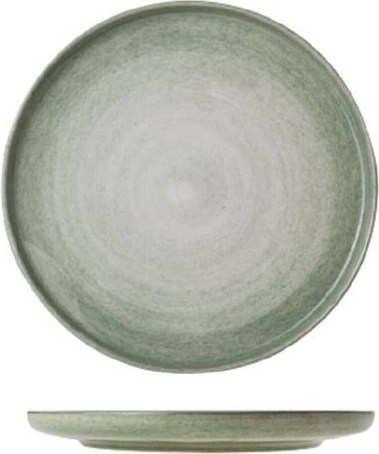 Cosy&Trendy Cosy en Trendy Destino Licht Groen Plat Bord Aardewerk D25cm (set van 6) En Yourkitchen E-kookboek Heerlijke Smulrecepten