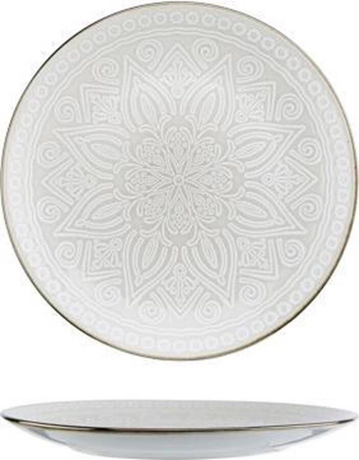 Cosy&Trendy Cosy en Trendy Murano Vintage Plat Bord Beige 27 5 cm Set van 6 stuks