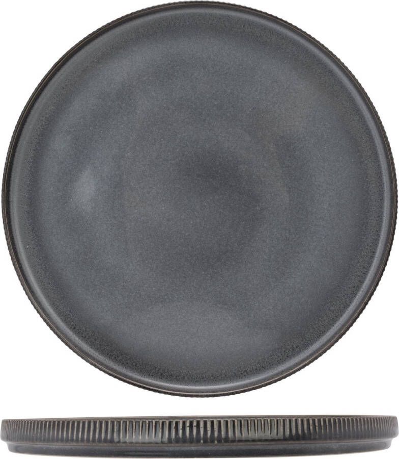 Cosy&Trendy Cosy en Trendy plat bord Sauvage Diamter 27cm trendy dinnerbord servies grijs aardewerk 4 stuks