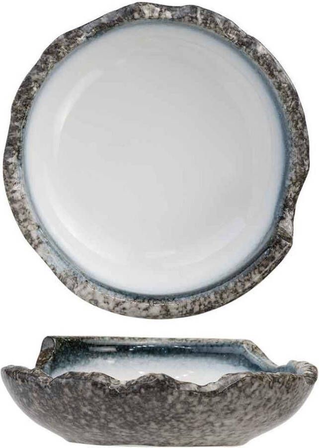 Cosy&Trendy Cosy en Trendy Sea Pearl Servies Zilver Wit Diepe Borden Aardewerk D22cm h5-7cm (set van 6) En Yourkitchen E-kookboek Heerlijke Smulrecepten