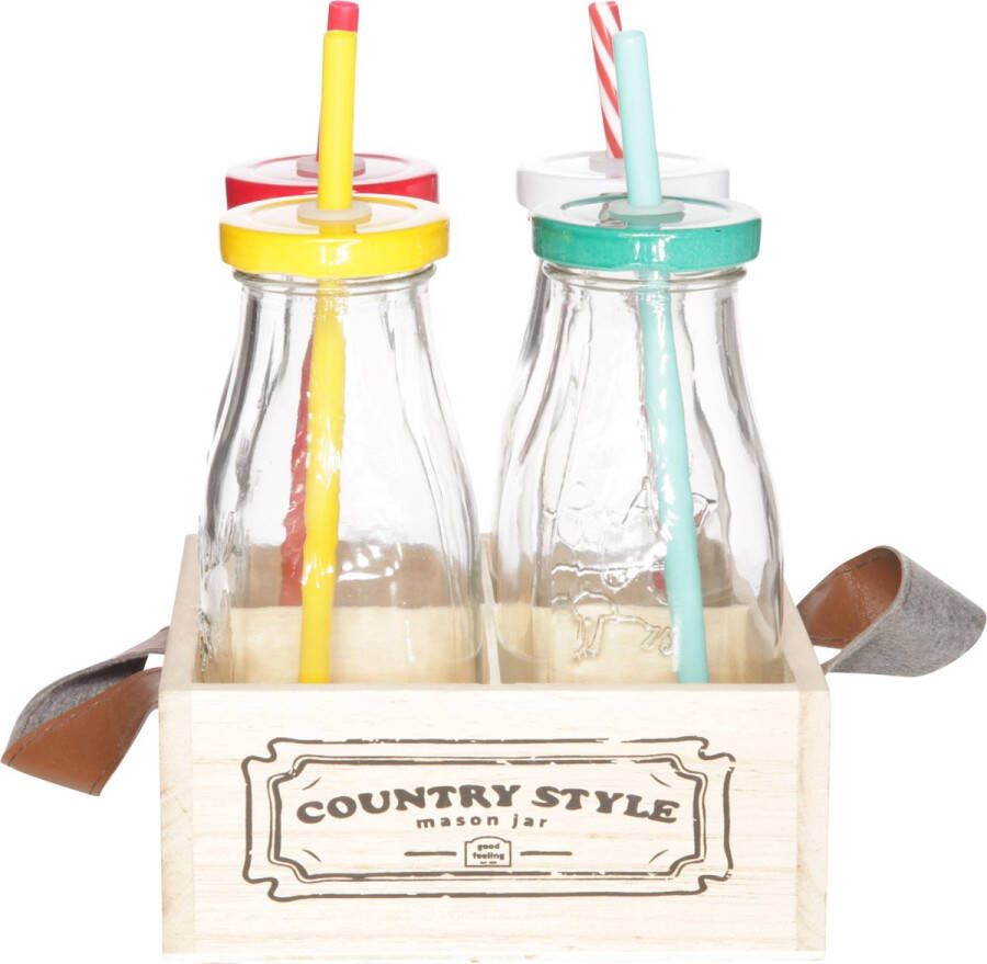 Cosy&Trendy Cosy & Trendy Country Style Fles met Bakje 30 cl Set 5-Delig