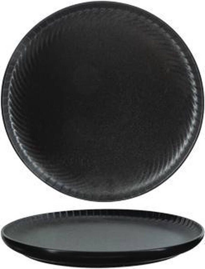 Cosy&Trendy Dakota Black dinerbord Ø 26 5 cm Set-4