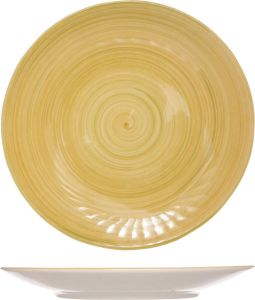 Cosy&Trendy 1x stuks diner bord Turbolino geel 27 cm Dinerborden