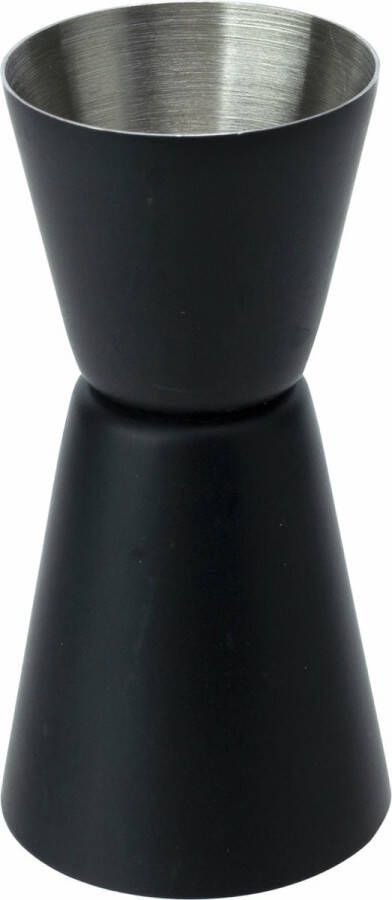 Cosy&Trendy Cosy & trendy Drank cocktail barmaatje maatbeker jigger maatschenker RVS 15 30 ml Zwart