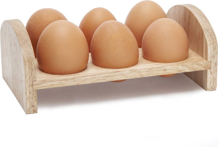 Cosy&Trendy Paasei rekje houder van hout voor 6 eieren 17 x 10 cm Eierrekje Eierkistje