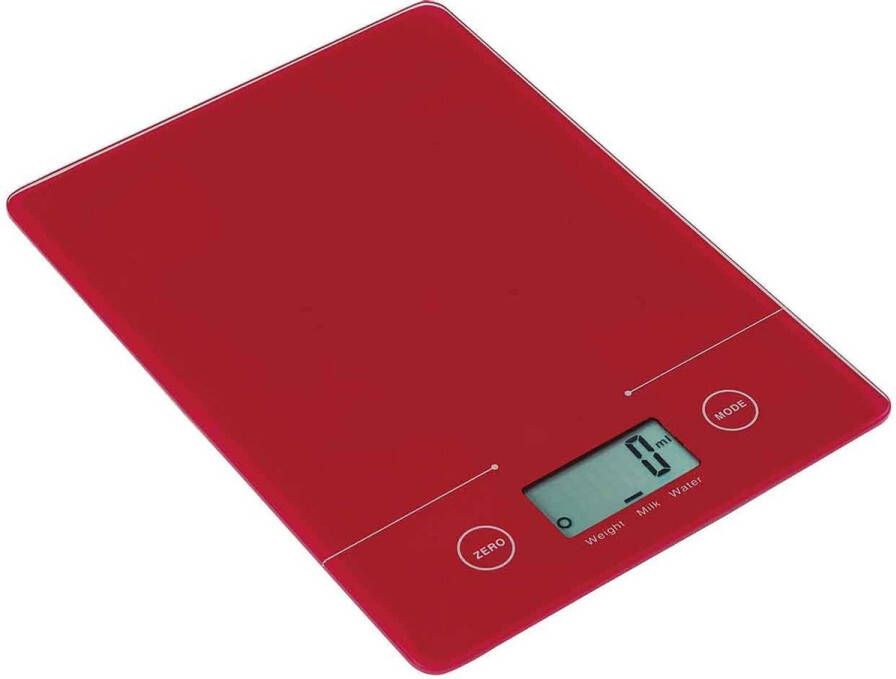 Cosy&Trendy Electronic Kitchen Scale Red 5kg-1g1x3v Lithium Battery Included
