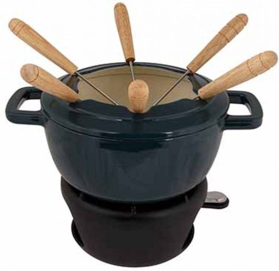 Cosy & Trendy Fondueset Fontestic Gietijzer Green Heron Ø 18 cm