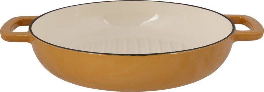 Cosy & Trendy Grillpan Fontestic Gietijzer Amber Gold Ø 28 cm geschikt voor alle warmtebronnen geëmailleerde anti-aanbaklaag