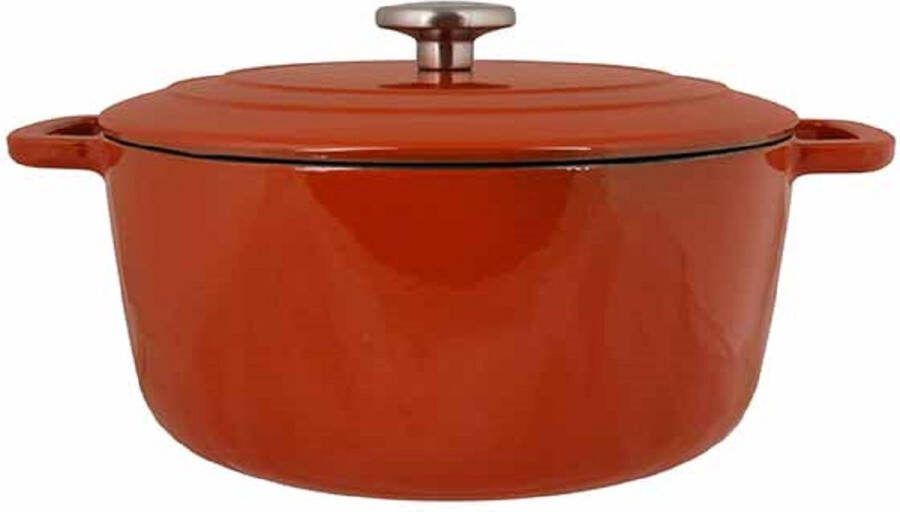 Cosy & Trendy Braadpan met deksel Fontestic Gietijzer Roest Ø 28 cm 6.8 Liter geëmailleerde anti-aanbaklaag