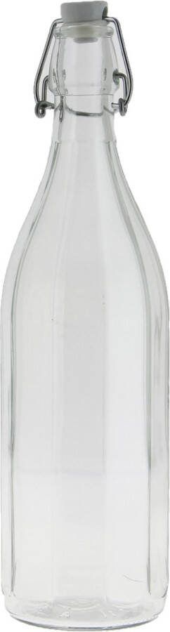 Bormioli Rocco waterfles met beugeldop helder transparant 1000 ml Giara home deco fles Decoratieve flessen