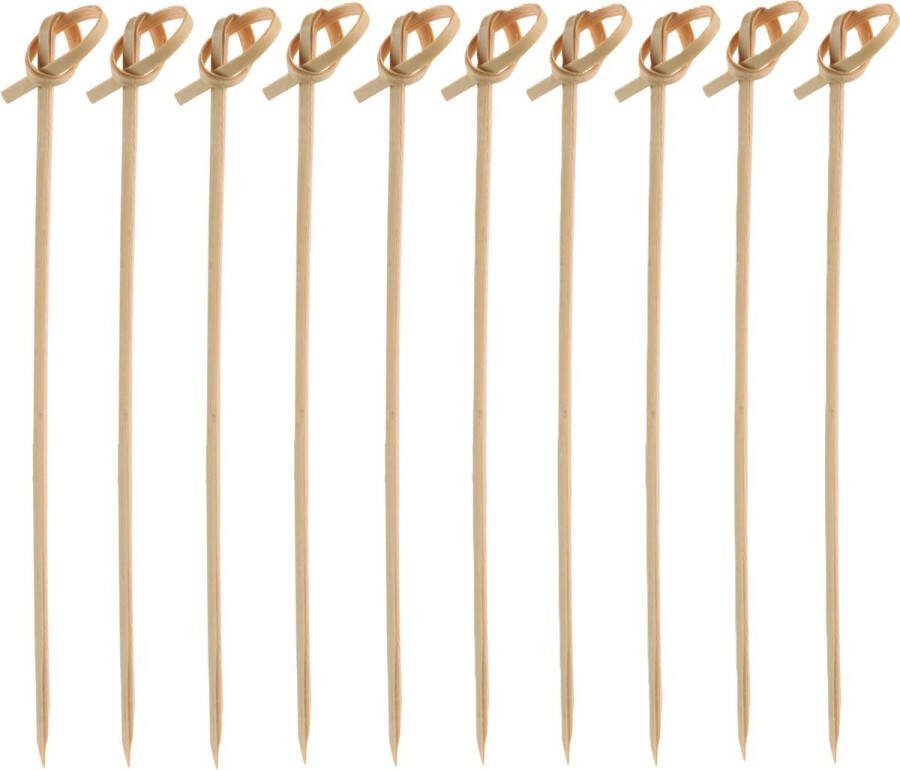 Cosy&Trendy Cosy & Trendy Hapjes sate prikkers spiesjes bamboe hout 500x stuks 12 cm amuse bbq feestje grote cocktailprikkers