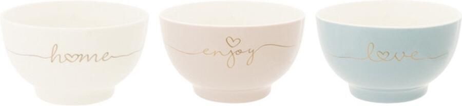 Cosy&Trendy Home-enjoy-love Breakfast Bowl 3 Ass60cl D13.5xh7.7cm