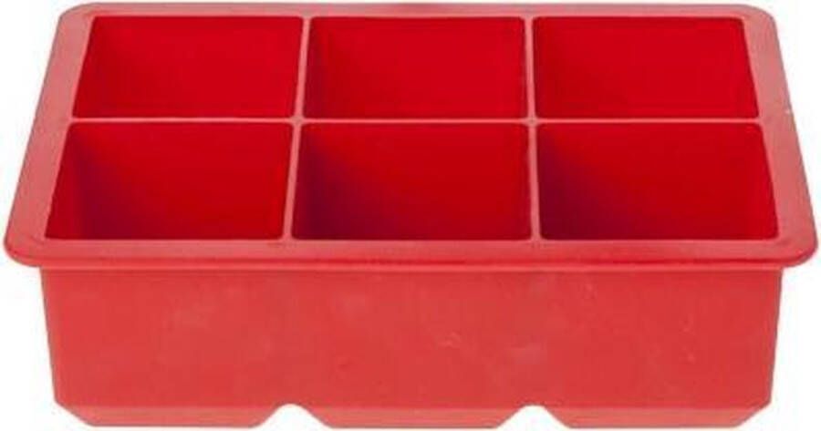 Cosy&Trendy Ijsblokhouder kubus rood set van 2 stuks
