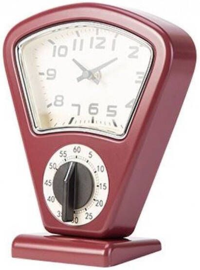Cosy&Trendy Cosy & Trendy Kitchen clock And Cooking Timer 17.5 X 10 X h 21 cm Kitchen Scale Design Red