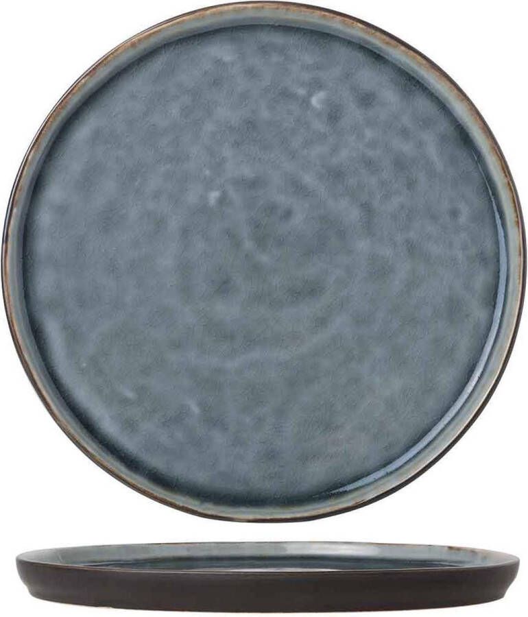 Cosy&Trendy Laguna Blue-Grey ontbijtbord Ø 21 5 cm Set-6
