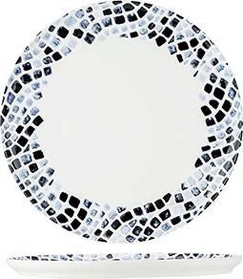 Cosy&Trendy Mosaic Blue Plat Bord D26 5cmnew Bone China