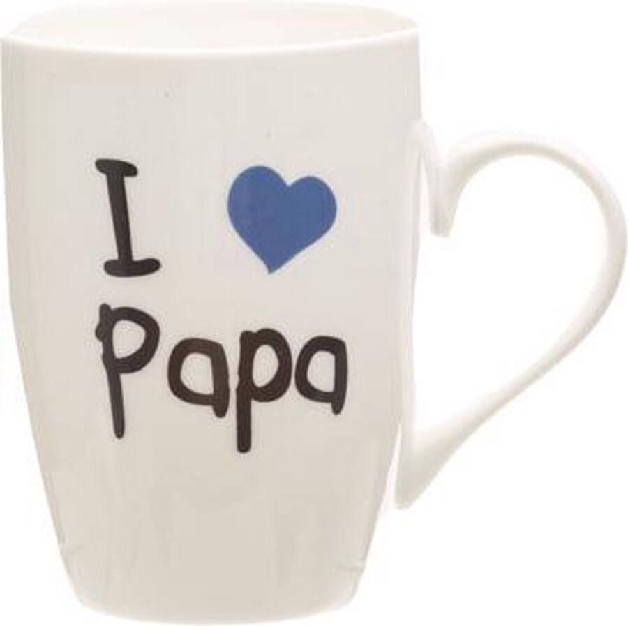 Sokken Fabriek Beker 'i love papa' 360ml d8 3xh10 5cm 6 stuks