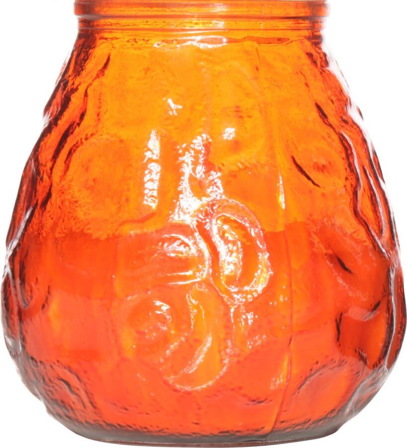 Merkloos Sans marque Oranje lowboy horeca kaars in glas 10 cm Tafel bistro kaarsen Tafeldecoratie