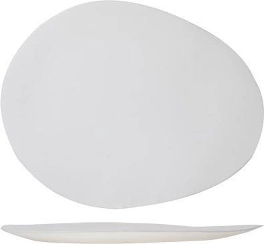 Cosy&Trendy Palissandro White Bord Ovaal 31.5x24.8xh2cm