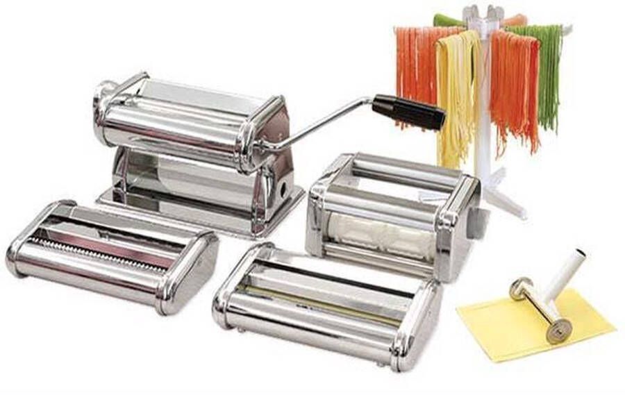 Cosy & Trendy PASTA MACHINE SET 6IN1 SPAGH.-FETT.-LAS.-RAV.-DROGER-SNIJDER