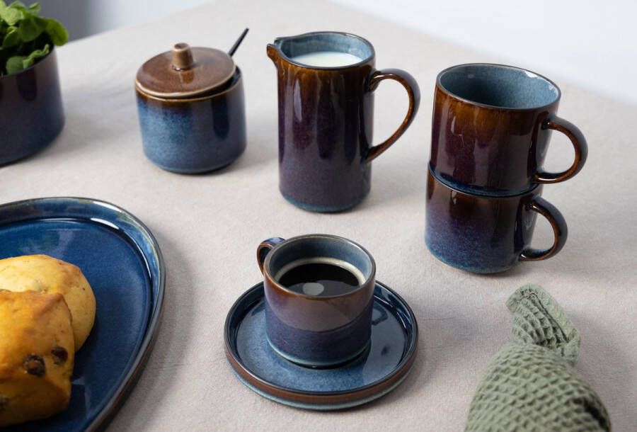 Cosy&Trendy Quintana Blue Suikerpot D8 X H6.7-8 5 cm
