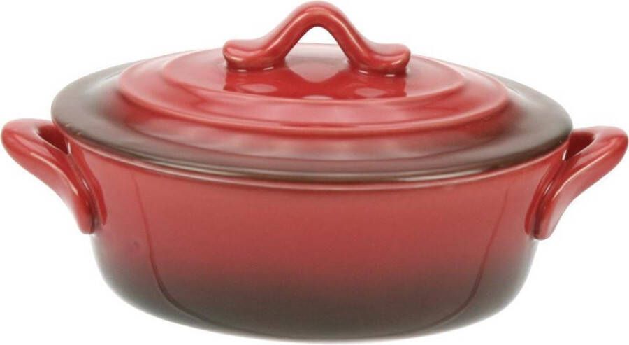 Cosy&Trendy Cosy & Trendy Red Ovenschotel Met Deksel Ovaal 0L5 16.5 cm x 13 cm x 6 cm