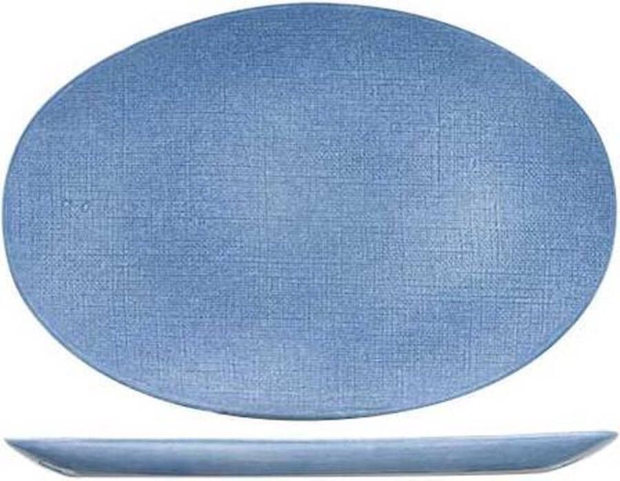 Cosy&Trendy Sajet Blue Dinner Plate 35x24cm Oval