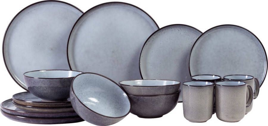 Cosy & Trendy Serviesset Ciel Blauw 16-delig | 4 personen
