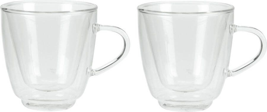 Cosy&Trendy Set van 10x dubbelwandige koffie espresso glazen 160 ml transparant Espresso bekers en glazen