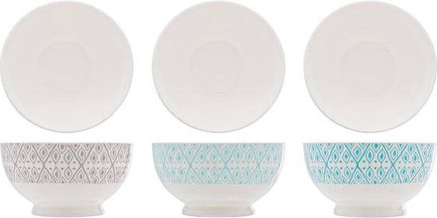 Cosy&Trendy Symbol Bowl 3ass D10cm 12.5clgreen Light Green Grey