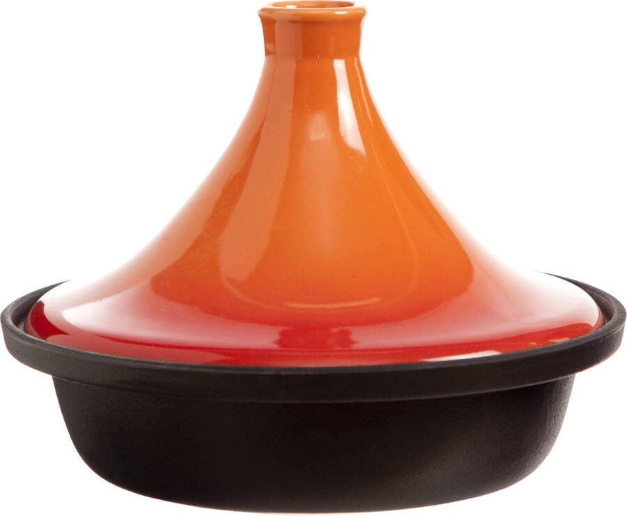 Cosy & Trendy Tajine Inductie Zwart Oranje ø 25 cm zonder anti-aanbaklaag geschikt voor alle warmtebronnen