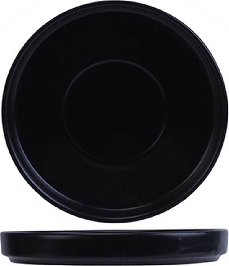 Cosy&Trendy Tower-Black Koffierbord D14xh2cm Keramiek (set van 12)