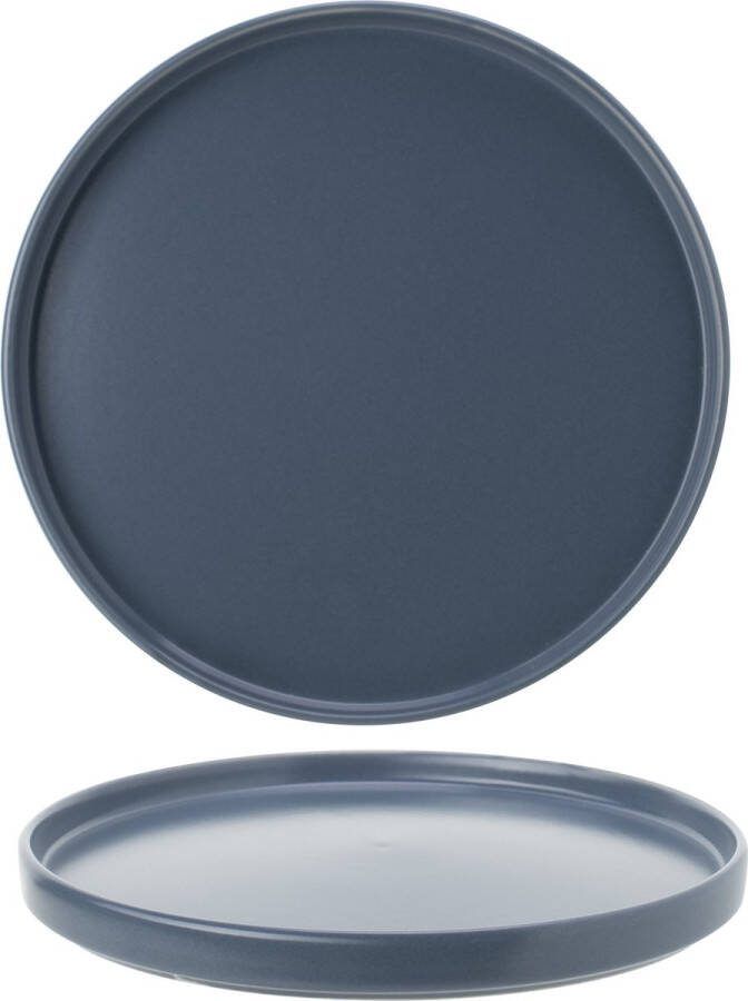 Cosy&Trendy TOWER BLUE DESSERTBORD D21XH2CM STAPELBAAR SET VAN 6