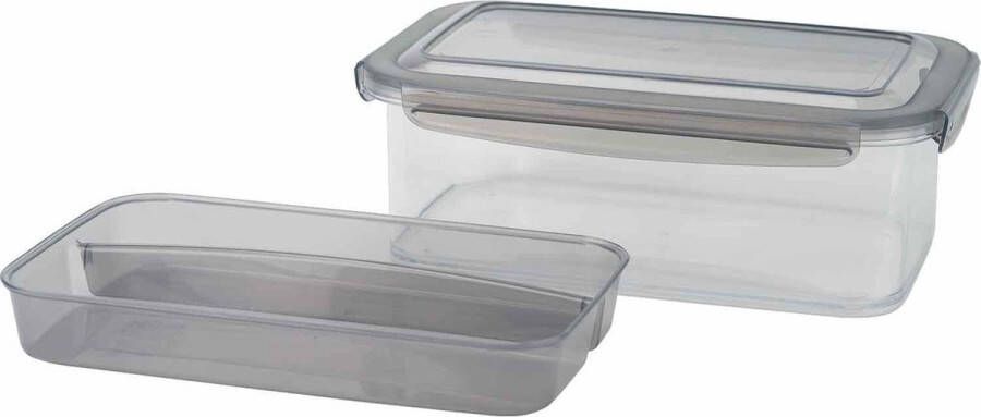 Cosy&Trendy Tritan Lunchbox Anthracite 1 9l Plate-cutlery 24x15.2x8.8cm