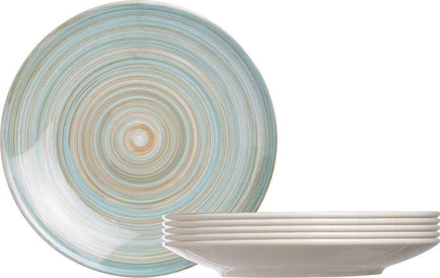 Cosy&Trendy Cosy & Trendy Turbolino Plat Bord Ø 27 cm Blauw Set-6