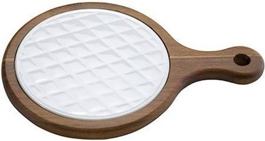 Cosy&Trendy Usaka Serveerplank Met Greep D18-26cmhout-porselein