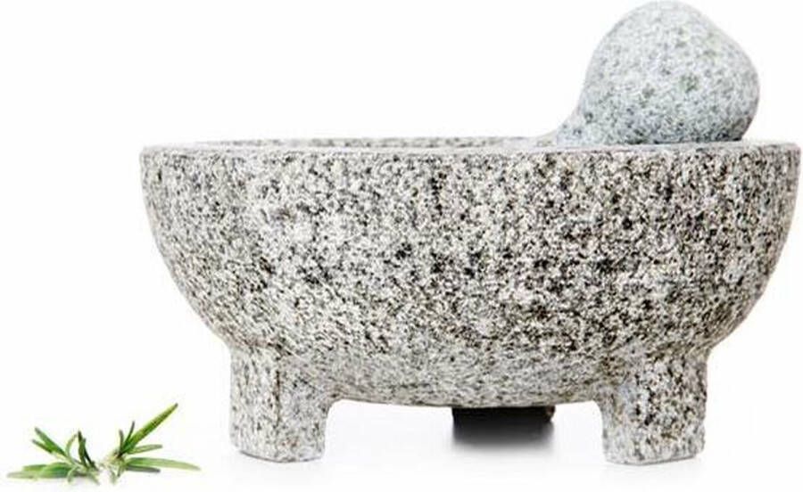 Cosy & Trendy Vijzel met stamper grijs graniet D20cm zware kwaliteit keuken artikelen Vijzel en mortier