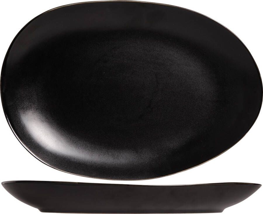 Cosy&Trendy Cosy & Trendy Vongola Plat Bord Ovaal 35 5 cm x 24 8 cm Zwart
