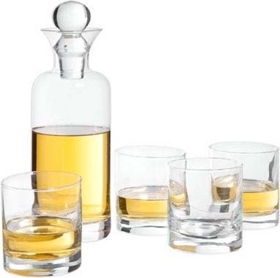 Cosy&Trendy Whiskeyset Karaf met 4 glazen