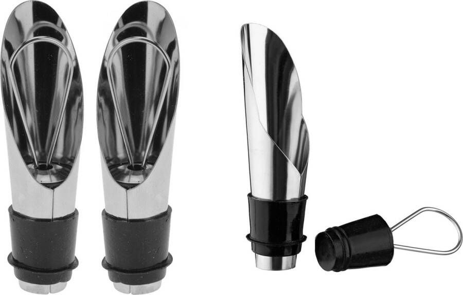 Cosy&Trendy Cosy & Trendy wijnfles vacuum pomp met 2 stoppen en 2 schenktuiten