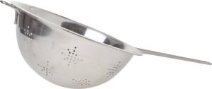 Cosy&Trendy Zilver RVS vergiet zeef met handvat steel 24 x 9 cm keukenzeef keukenvergiet