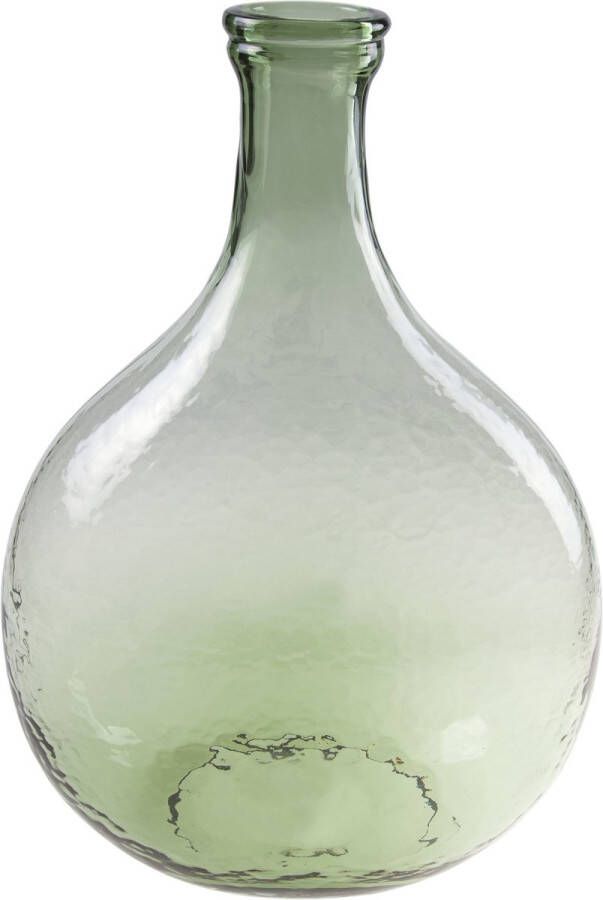 Cosy @ Home Flesvaas glas groen 27 x 40 cm Vazen van glas