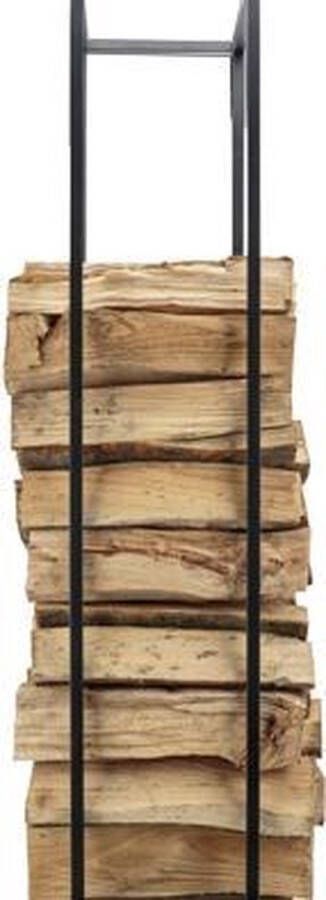 Cosy @ Home Houtrek Woodblocks Zwart 33x33x(H)115cm Vierkant Metaal