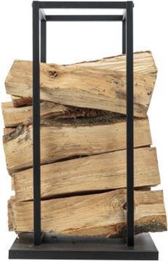 Cosy @ Home Houtrek Woodblocks Zwart 33x33x(H)58cm Vierkant Metaal