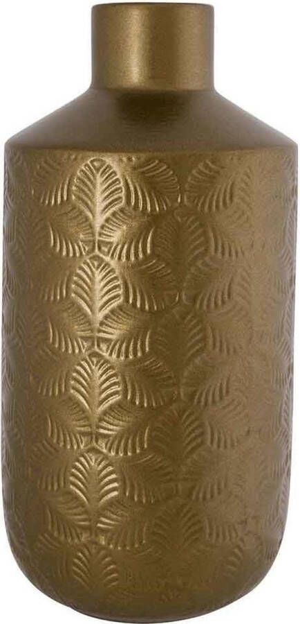 Cosy&Trendy Bloemenvaas vazen van brons kleur keramiek met hoogte 30 cm en diameter 15 cm Bloemen boeketten