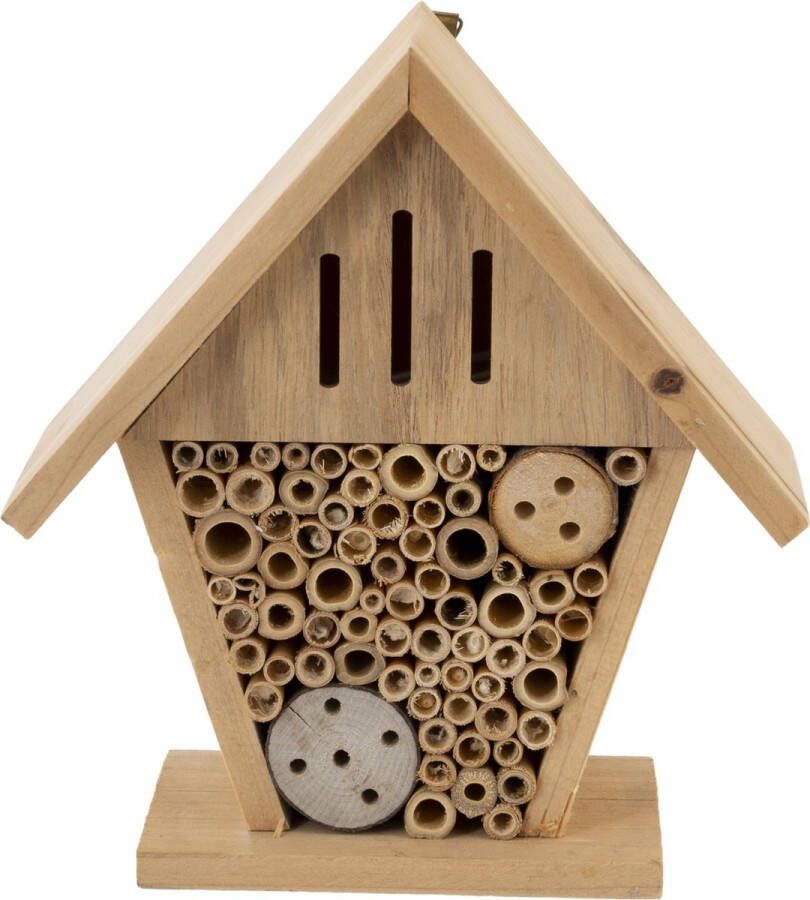 Cosy @ Home Vlinderhuis bijenhuis wespenhotel voor insecten 19 cm Tuindecoratie Diervriendelijk Hotel huisje voor insecten Bijenhuis vlinderhuis lieveheersbeestjehuis