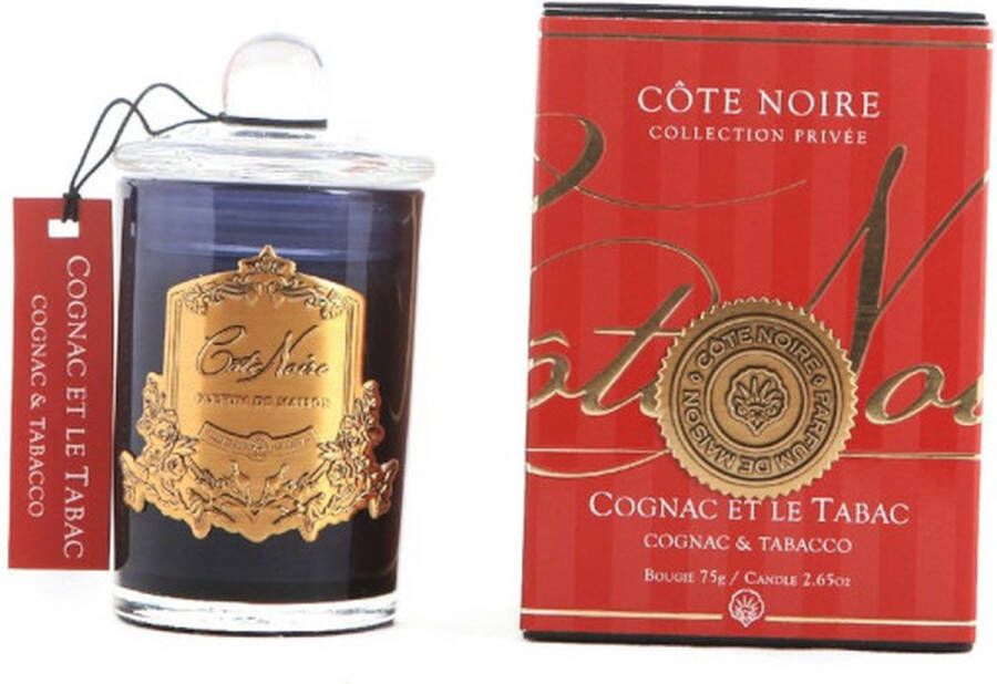 InteriorScent nl Geurkaars Cognac & Tabacco 75gr goud Cote Noire