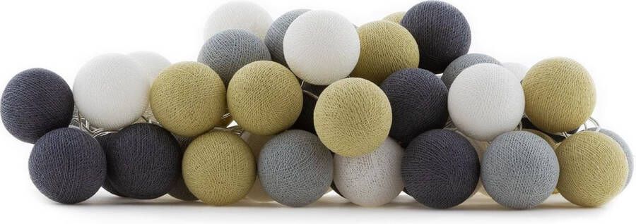 Cotton Ball Lights Regular lichtslinger grijs en beige Sand Grey 50