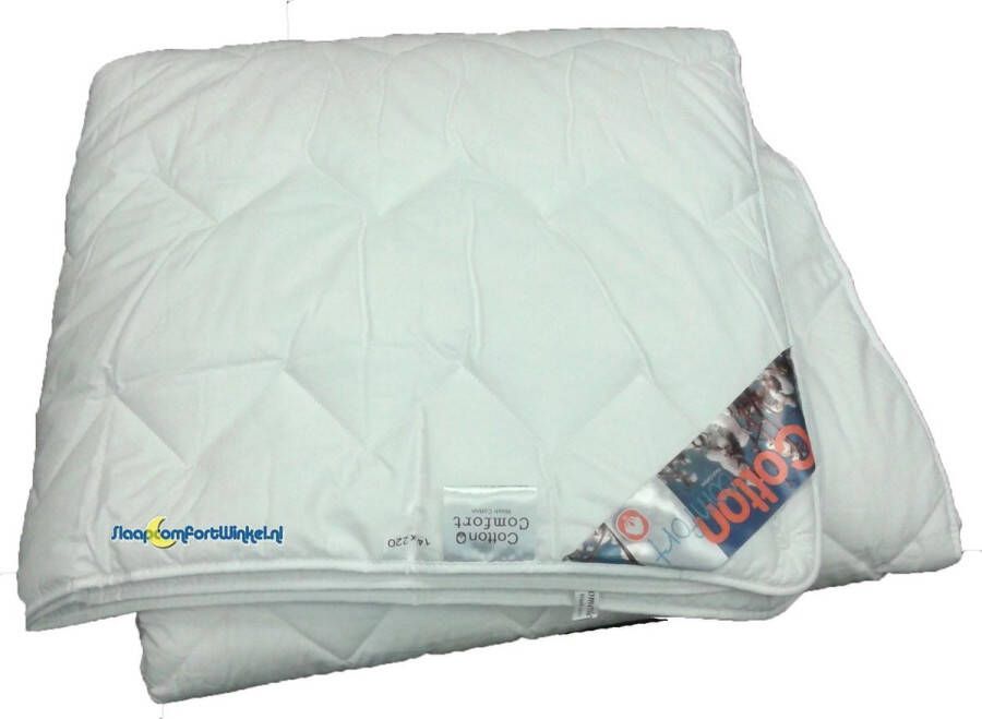 Cotton Comfort 4-Seizoenen Dekbed 100% Katoen Eenpersoons 140x220 cm Wit