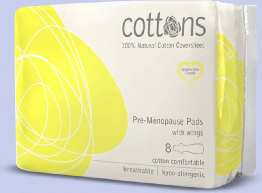 Cottons Pre-Menopauze Maandverband 8 Stuks